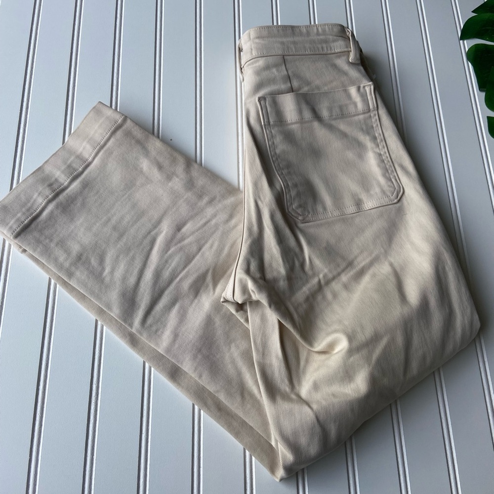 Everlane Cream Ankle Cut Wide Leg Jeana Sz:00